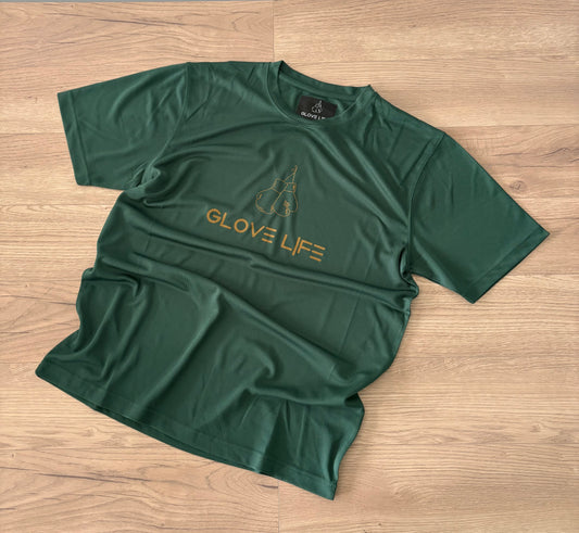 Glove Life GLS 'Super Lightweight' Tee-Green/Gold