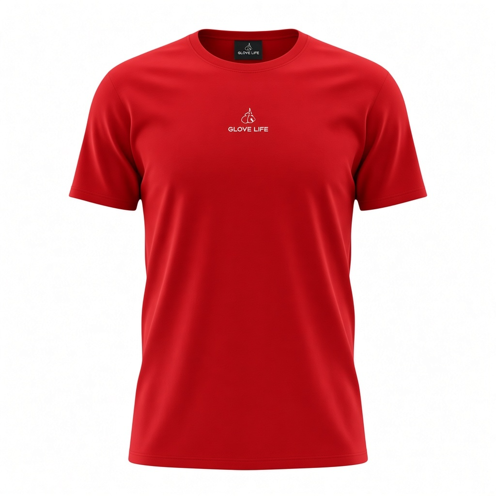 Glove Life GLS Quick Dry Tee-Red/Slim Fit