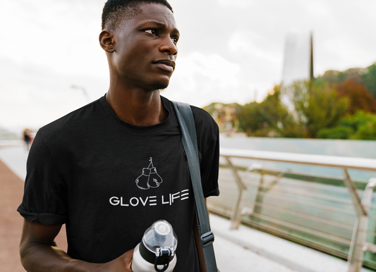 Glove Life GLX 100% Cotton Oversized Tee Mid Chest Logo-Black